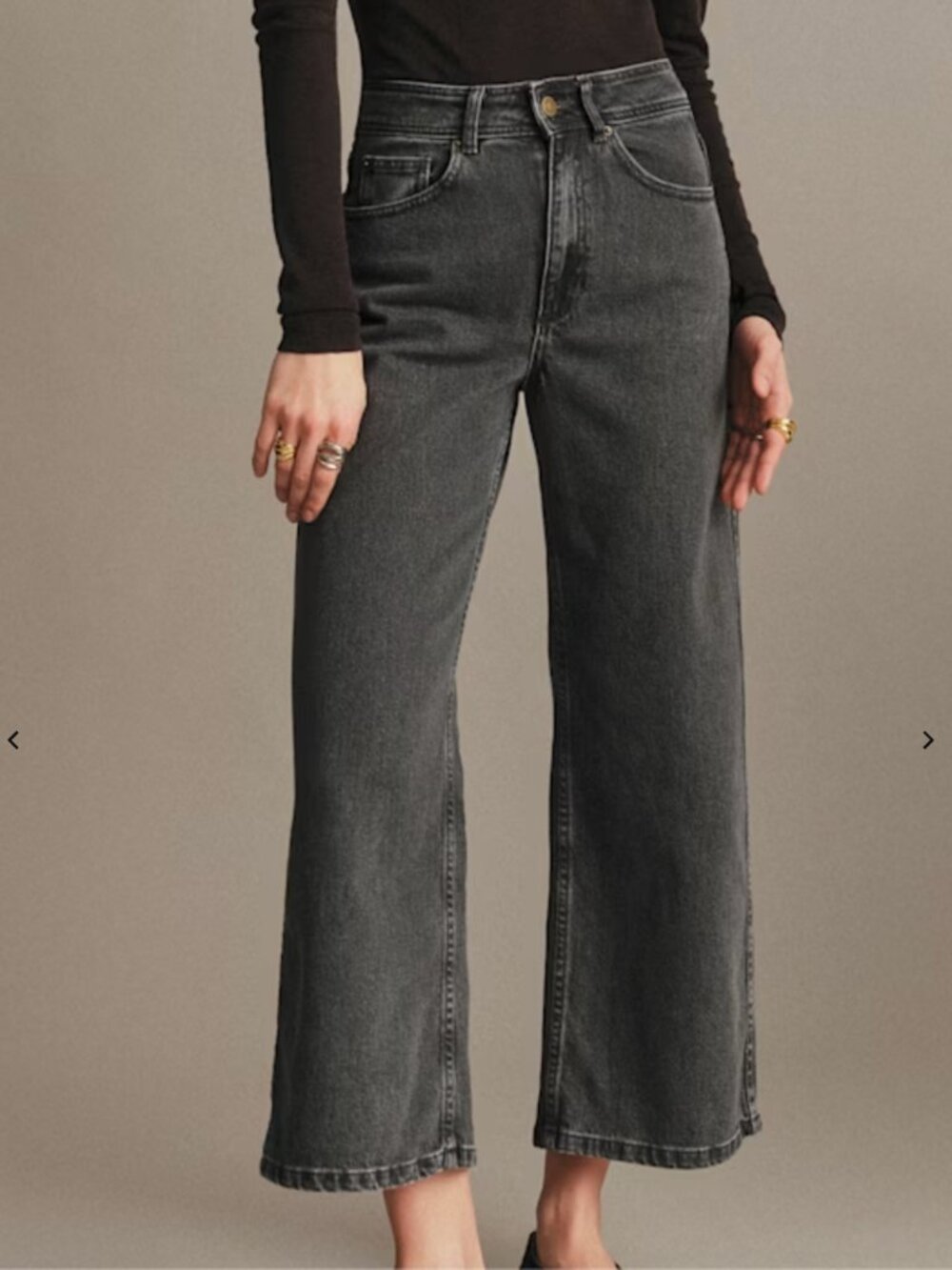 Sezane Le Crop Middle Grey - Size 6